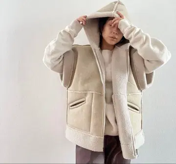 searoomlynn ECO 무스탕 리버서블 후디 베스트