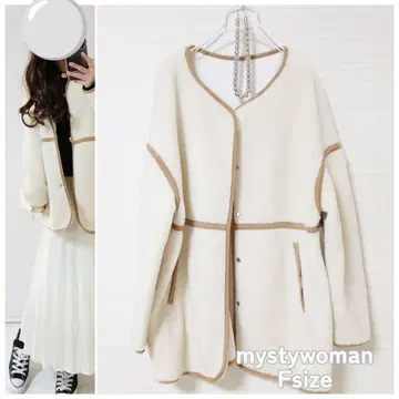 mystywoman 파이핑 보아 자켓