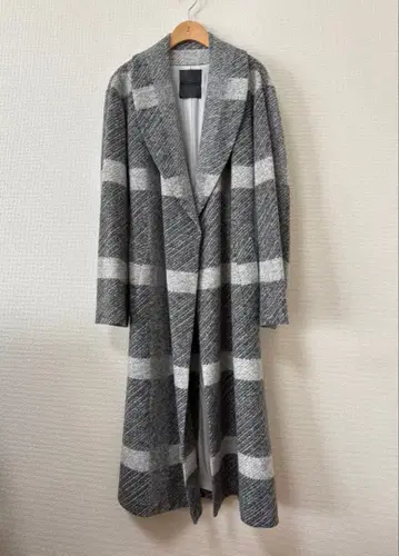 체크 무늬 롱 코트 [ 샘플 ]