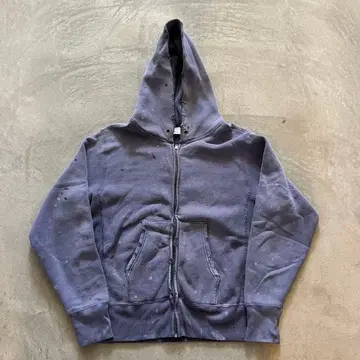 [ 초레어 ] 귀신 페이드 리버스 위브 지퍼 후드티 그린 택