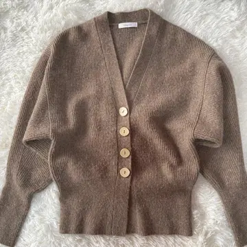 새상품급 roughlow 라 니트 가디건 브라운