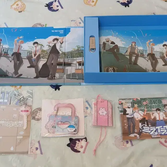 스코시즘 미라이라인 앨범 굿즈 가사지 엽서 오마모리 카라비너 음원usb