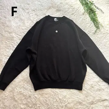 MARY QUANT 맨투맨 블랙 속기모 크루넥