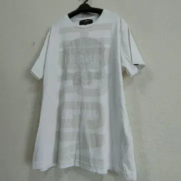 HYDROGEN 스컬 프린트 T셔츠 XL 화이트