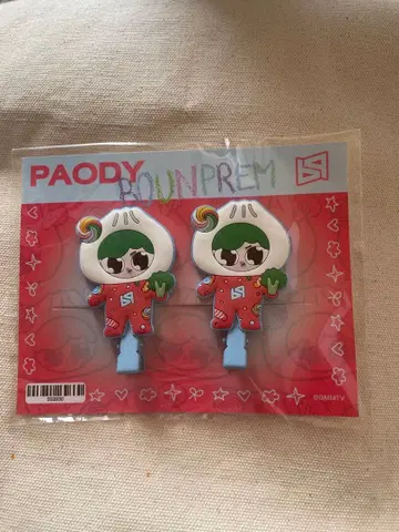Paody 캐릭터 헤어핀 2개 세트
