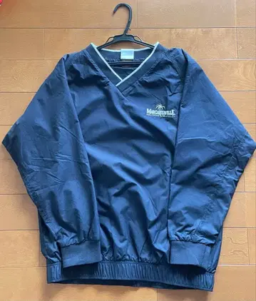 US 구제 의류 풀오버 블랙 자수 로고 원포인트 로고