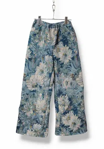 회화 플라워 디자인 고블랑 직조 와이드 팬츠