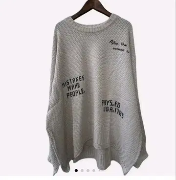 IRIEY 니트 멀티 로고 니트 풀오버 그레이지