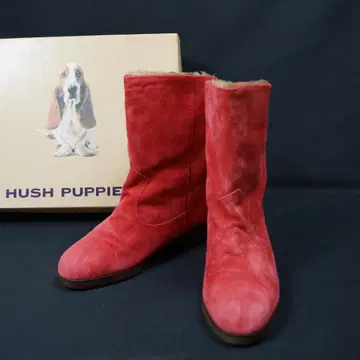 HUSH PUPPIES 빨간색 스웨이드 어그 부츠 23EE 한 번 사용