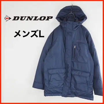 A4295 새상품급 DUNLOP 후드 부착 자켓 L 네이비