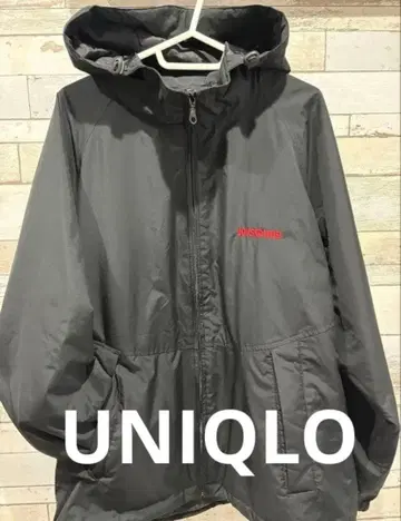 UNIQLOJOYSOUND 스태프 나일론 자켓 L 사이즈 블랙 레드 점퍼