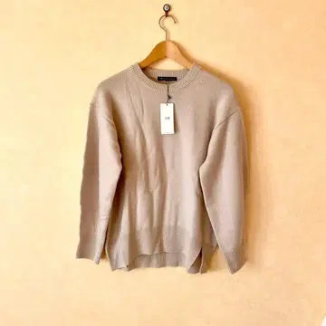 [ 미사용 ] 23구 울 코드 크루넥 니트 38호 라이트 베이지