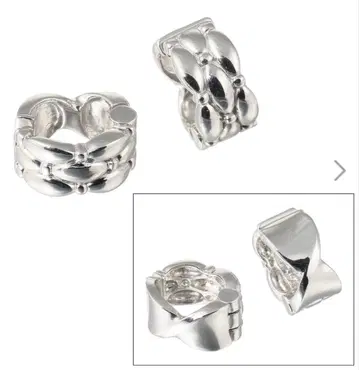 2솔제 실버 리버서블 귀찌 '미미소프트'