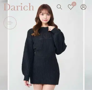 Darich 퀼팅 로고 니트 셋업