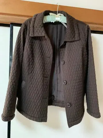 Leilian 브라운 퀼팅 자켓