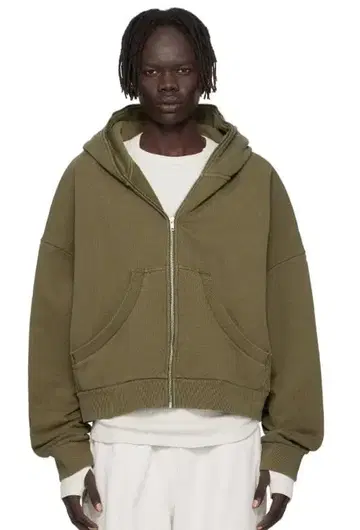 Entire Studios 카키 Eternal 지퍼 후디 M