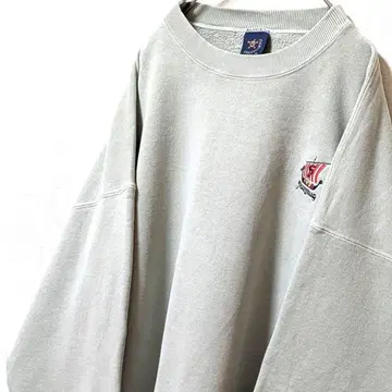 USA제 레이크 셔츠 스컬스보그 자수 맨투맨 그린 카키 XL 구제 의류