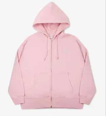 니쥬 풀 집업 오버사이즈 후드티 핑크 XL
