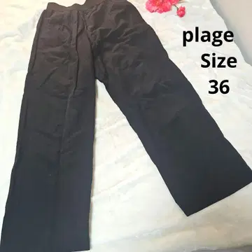[ 오샤레 plage ] 블랙 캐주얼 팬츠 사이즈 36