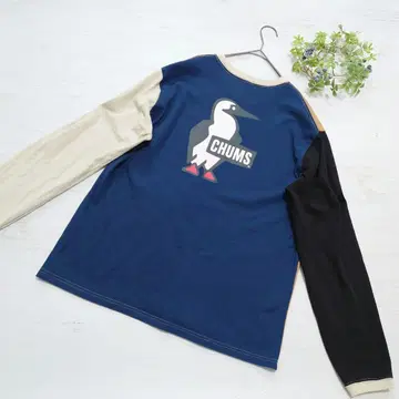 CHUMS 참스 부비 로고 브러쉬드 긴팔 티셔츠 롱티 XL