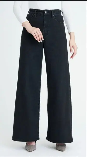 야누크 블랙 와이드 데님