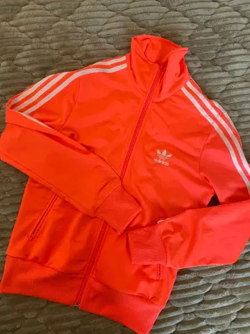 adidas 네온 핑크 집업 자켓