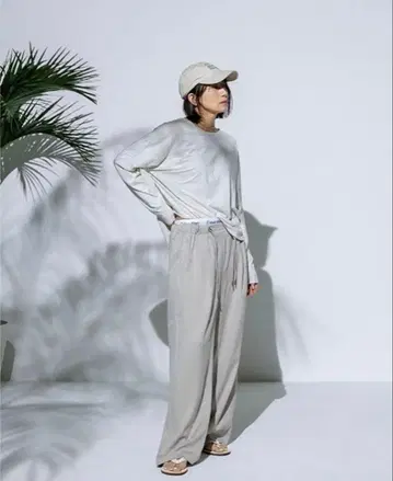 FORME 히가시하라 아키 린넨 라이크 팬츠 베이지 1 사이즈