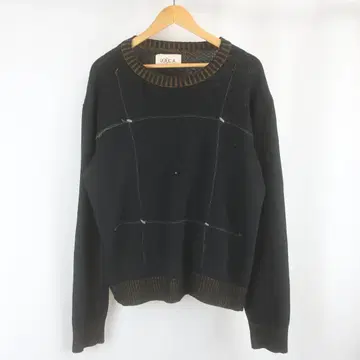 URCA 스티치 오버 사이즈 와이드 실루엣 니트 스웨터 L 구제 의류