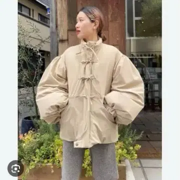 BELPER 퍼프 슬리브 다운 자켓