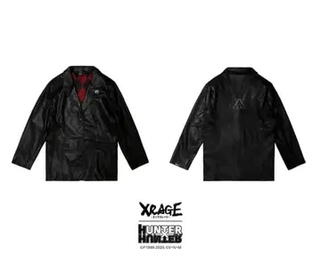 XRAGE HUNTER x HUNTER 콜라보 레오리오 가죽 자켓