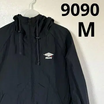 9090 나일론 자켓 아노락 후드티 블랙 M