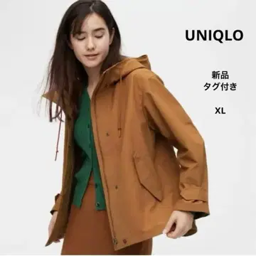 [ 새상품 ] 유니클로 발수 코튼 블렌드 후드티 XL 오렌지