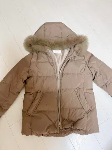 anySis 후드 부착 다운 자켓 사이즈 3 베이지 새상품급