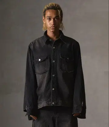 GRANCY 데님 자켓 지퍼 디자인 데님 셔츠 자켓