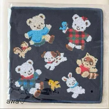 새상품 미개봉 파밀리아 셔닐 타월 손수건 네이비