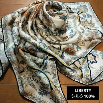 LIBERTY 실크 스카프 꽃과 새 디자인