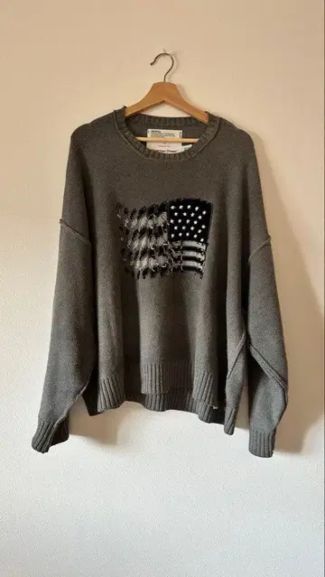 dairiku 성조기 니트 그레이 22AW 다이리쿠