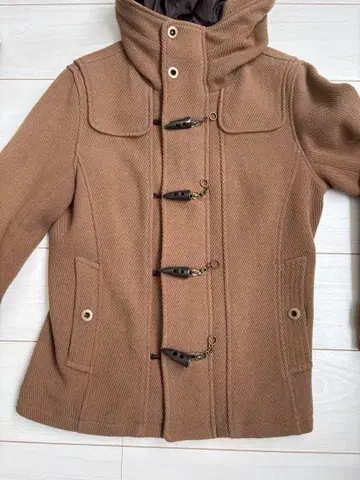 시맨틱 디자인 자켓 더플 코트 후드 부착