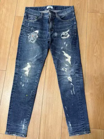 DIGREEN 데미지 가공 데님 L