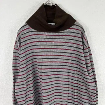 USA 구제 의류 70s K mart 터틀넥 보더 롱 T 서프 계열