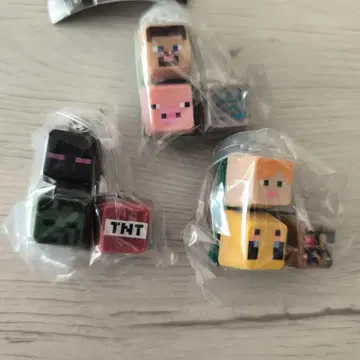 마인크래프트 캡슐 토이 키보드 참 3개 세트