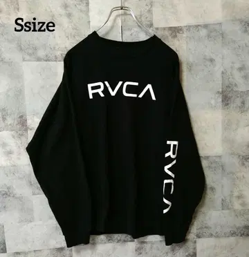 RVCA 루카 Ssize 롱 슬리브 헤비 웨이트 블랙 소매 프린트