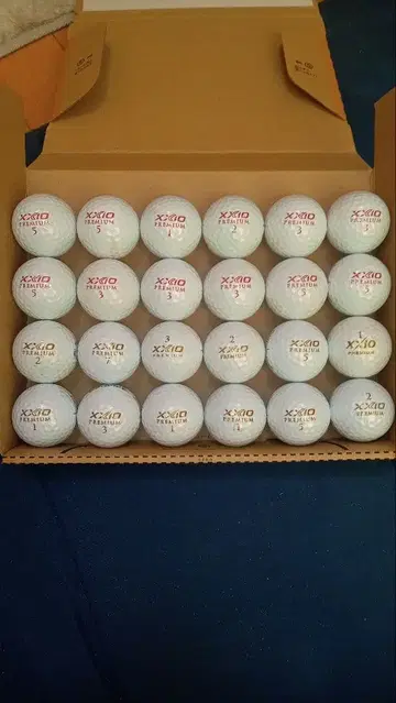 XXIO 프리미엄 골드. 레드 로스트볼 24구