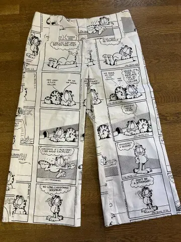 가필드 코믹 프린트 캐주얼 팬츠