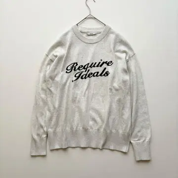 24AW 캐시미어 혼방 저널 스탠다드 리룸 로고 니트 화이트 새상품급