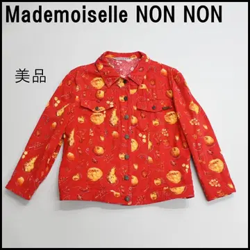 47689년 마드모아젤 논논 자켓 레드 후르츠 패턴