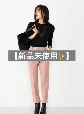 [ 미사용 ] 플라스테 브러쉬드 백 스틱 팬츠 XS 핑크