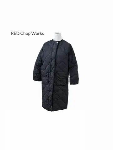 RCW 레드 쵸프 웍스 충전솜 다운 퀼팅 롱 코트 블랙