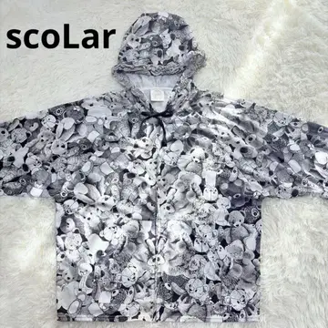 스칼라 곰 올 패턴 집업 트레이닝복 M