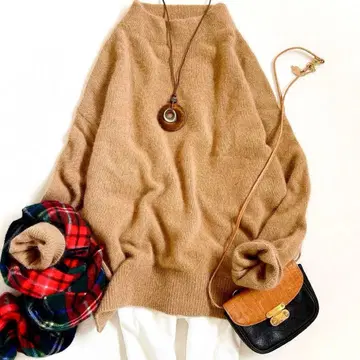 새상품급 23구 헤어리 니트 모크넥 풀오버 38 양모